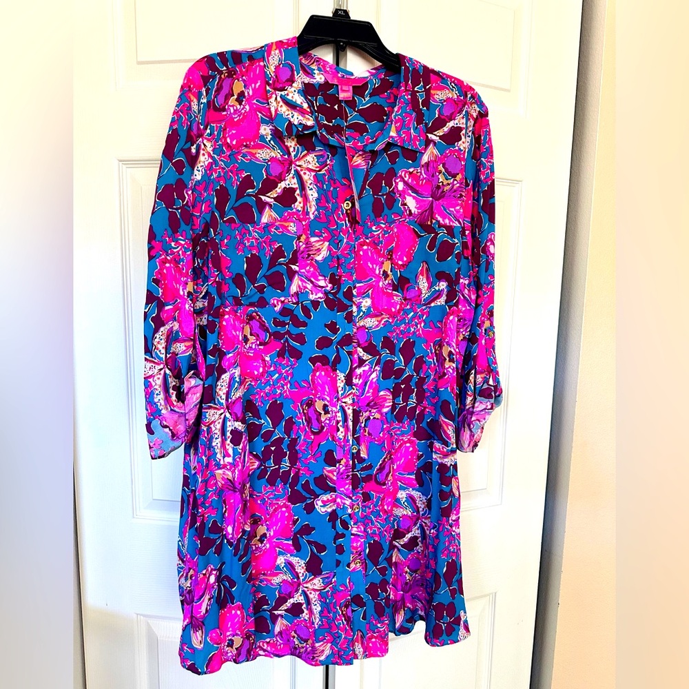 Lilly Pulitzer cover up shirt dress